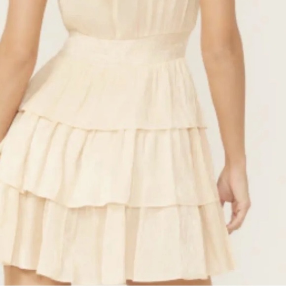 NWT Pinch Dress high neck fluttery ruffles & iridescent sheened threads sz large - Picture 3 of 5